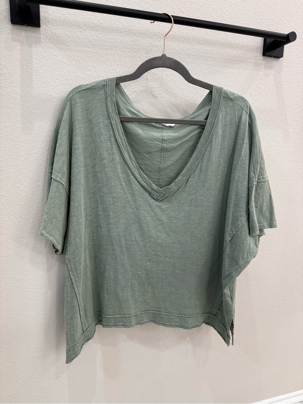 Double Zero, Sage V-Neck Tee